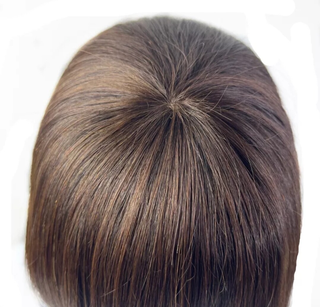 HUMAN HAIR TOPPER Fringe | PU Base