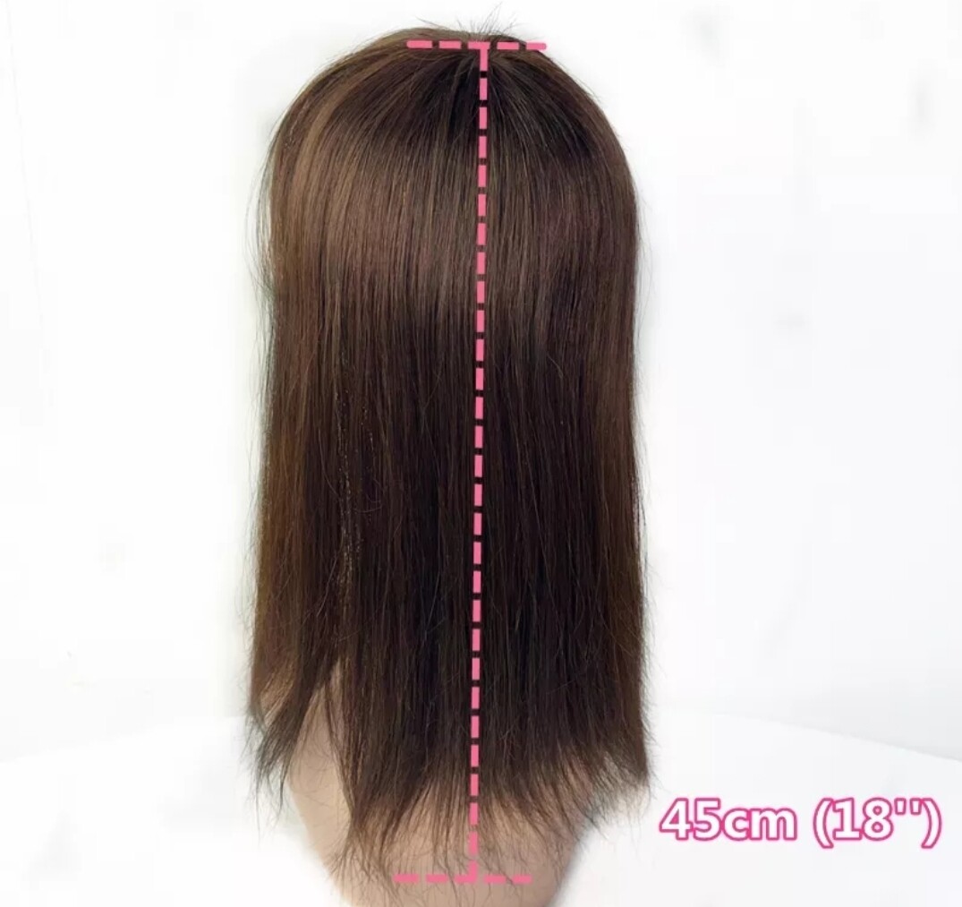 HUMAN HAIR TOPPER Fringe | PU Base