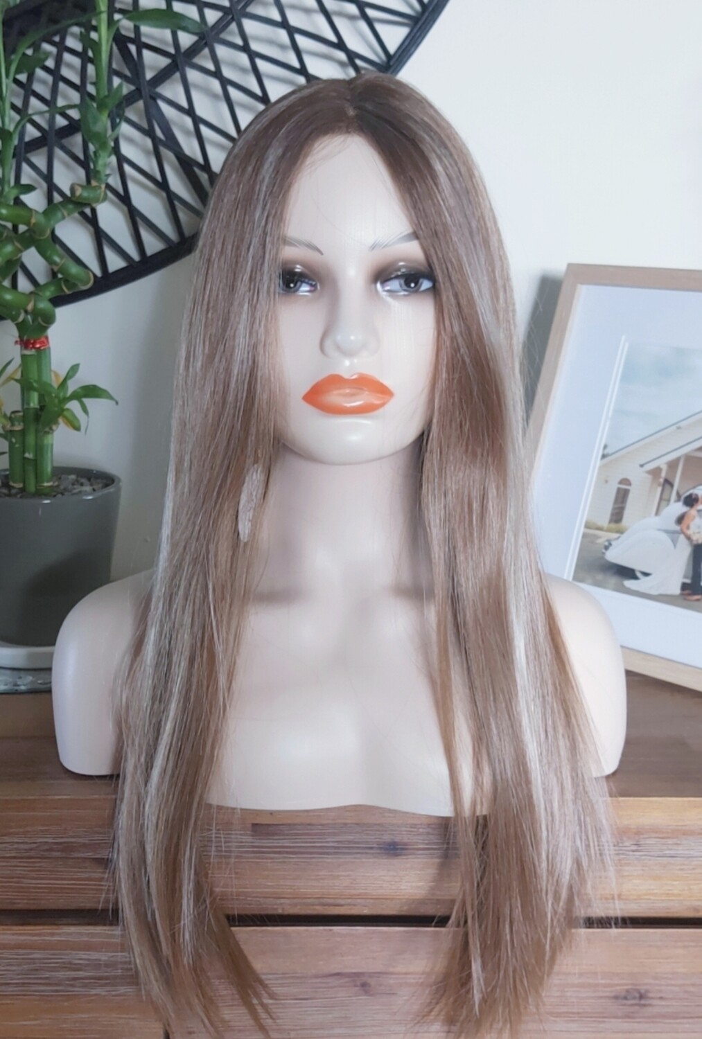 Snow Wig | Streaky Light Brown Lace Front
