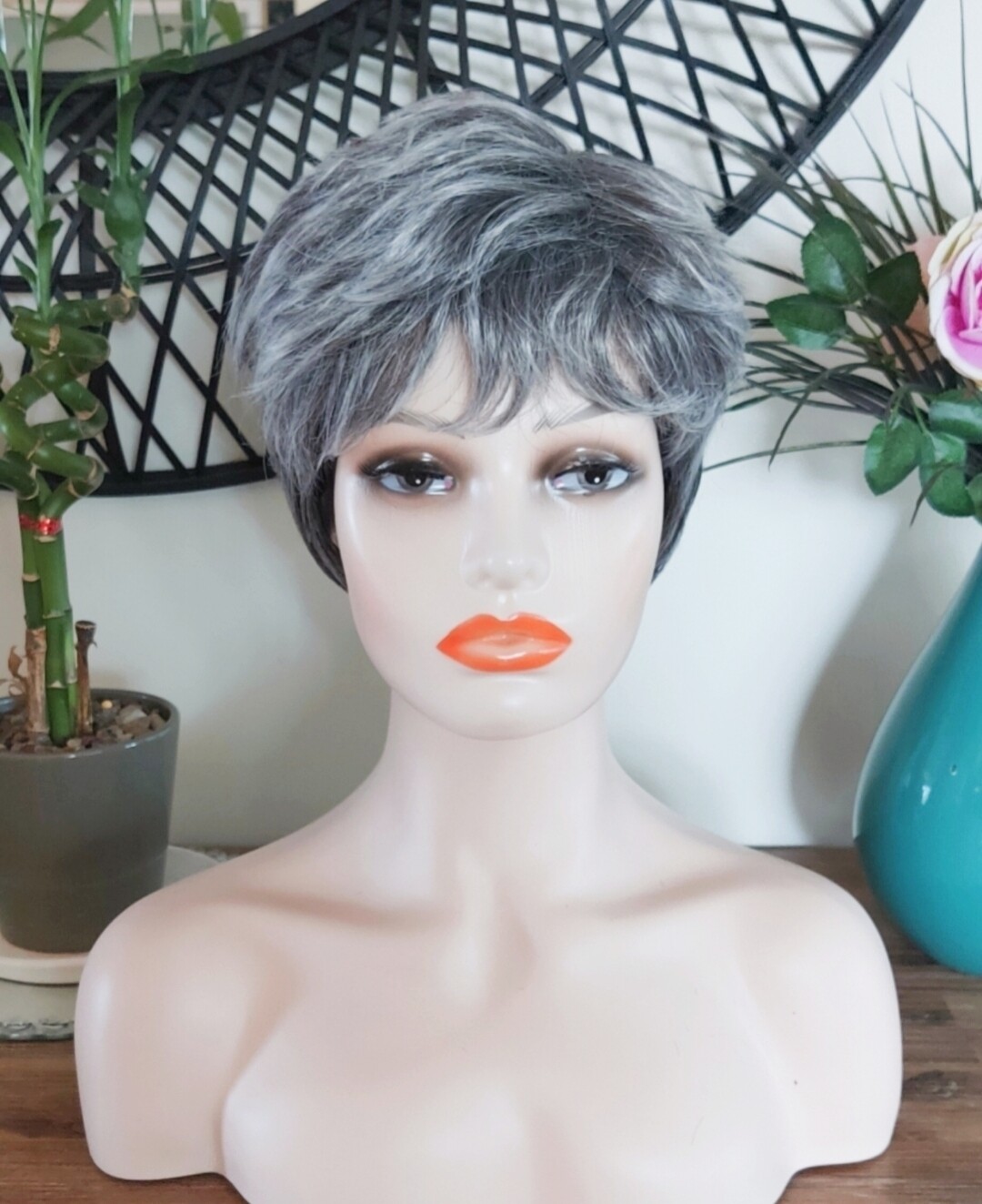 Penelope Wig | Salt and Pepper Human Hair Blend