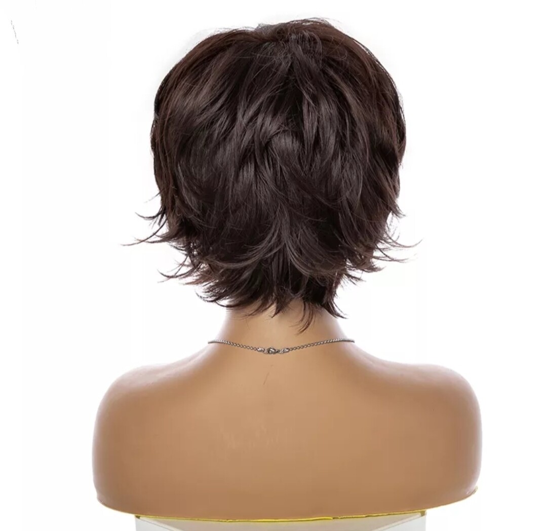 Devorah Wig | Dark Brown with Highlights Human Hair Blend