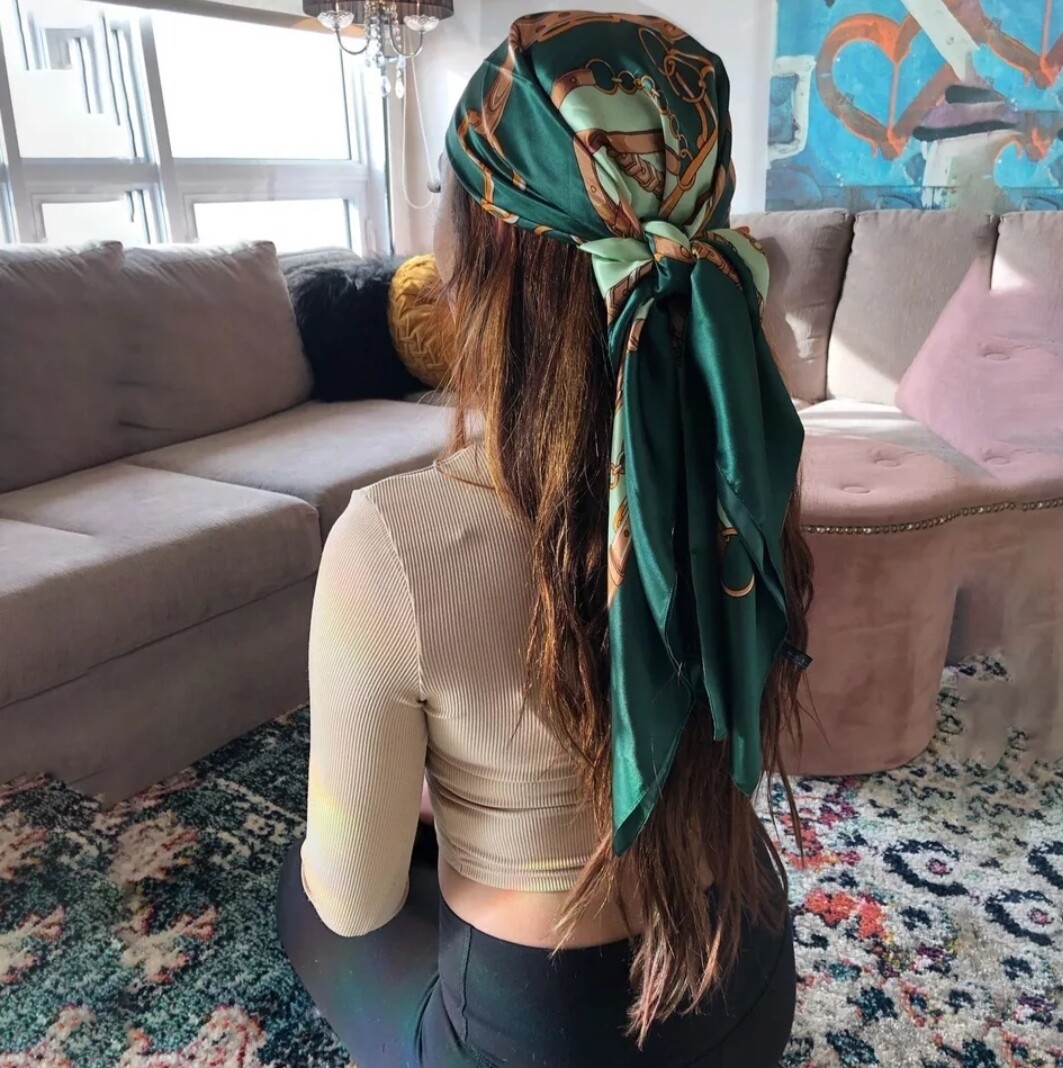 DESIGNER SILK HEADSCARF