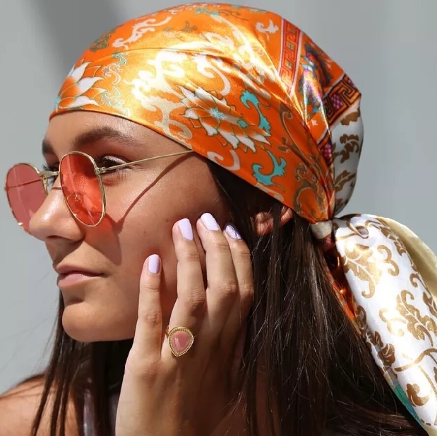 DESIGNER SILK HEADSCARF