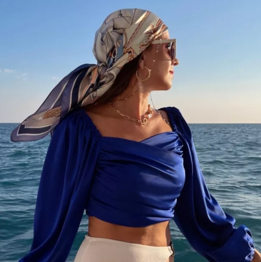 DESIGNER SILK HEADSCARF