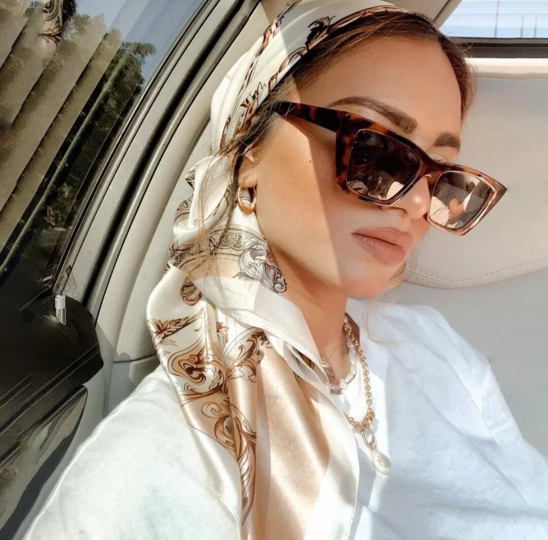 DESIGNER SILK HEADSCARF