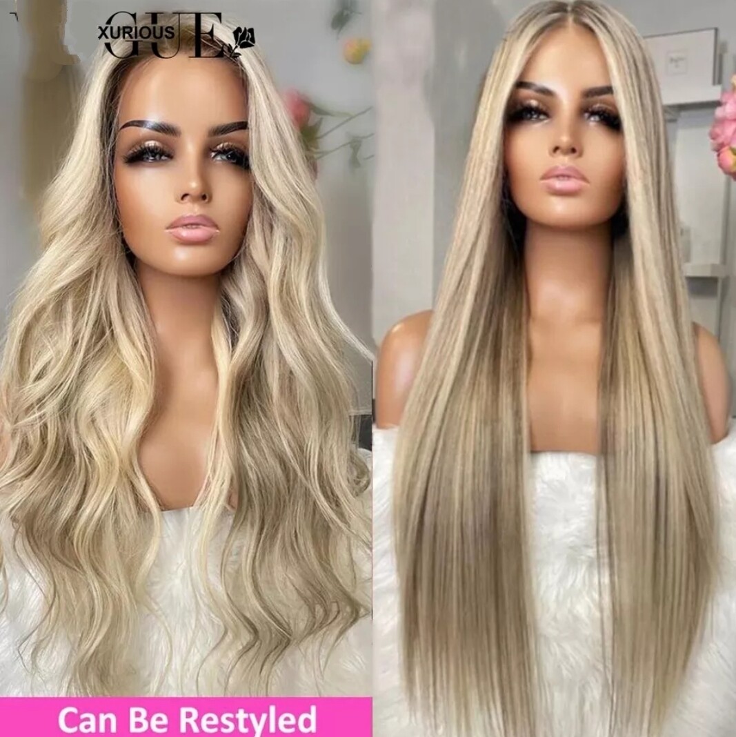 Larissa - Wig - Streaky Blonde Remy Hair Lace Front 