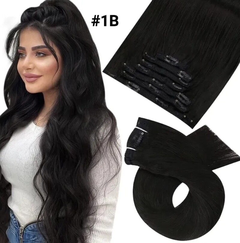 Clip In Extension Russian Human Hair 24 Inch