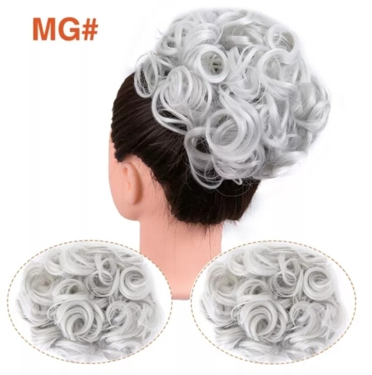 CURLY SYNTHETIC HAIR BUN