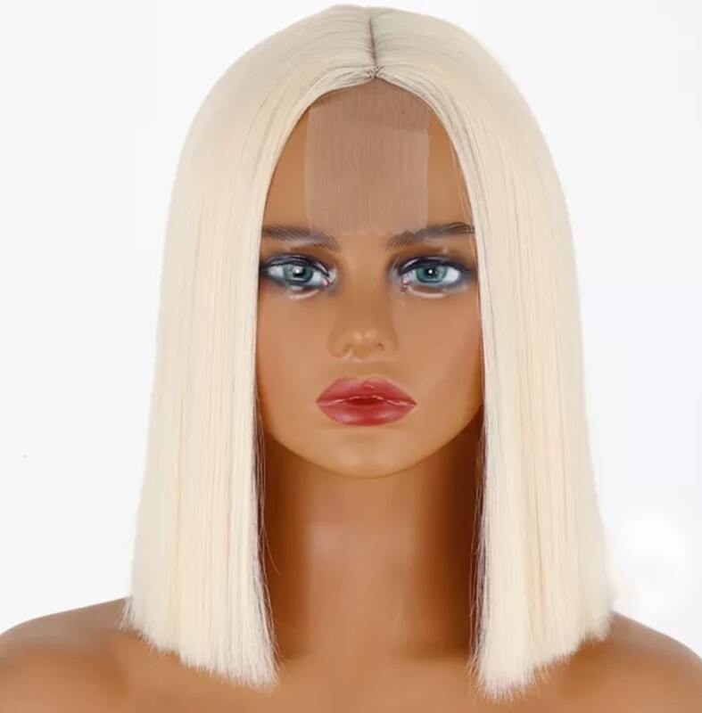 Cosplay Wig | Platinum Blonde Lace Part