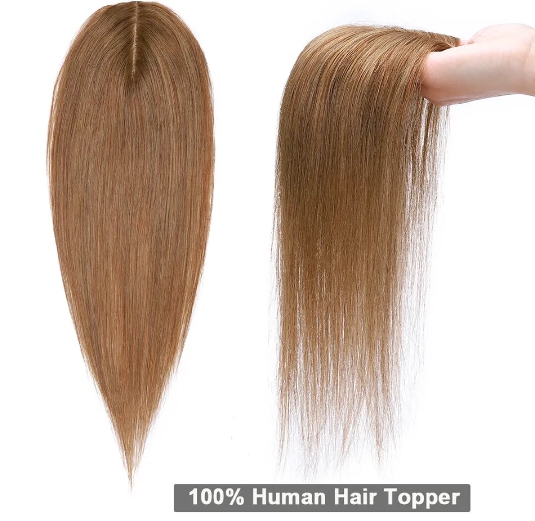 HUMAN HAIR TOPPER Silk Base 6x9cm