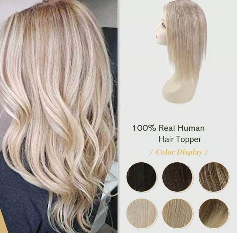 HUMAN HAIR TOPPER Mono Base 6x12cm | 8x13cm