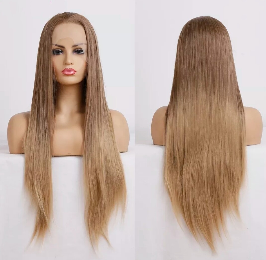 Angela Wig | Caramel Brown Balayage Free Part Lace Front