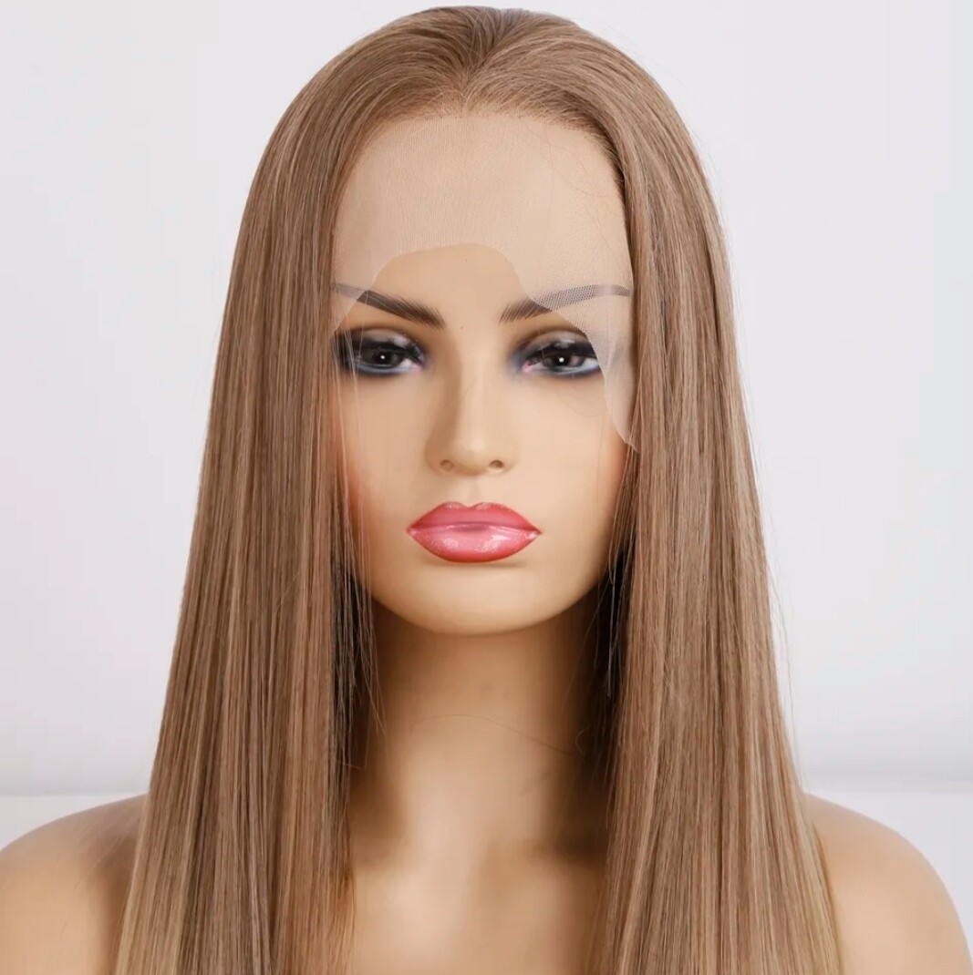 Angela Wig | Caramel Brown Balayage Free Part Lace Front