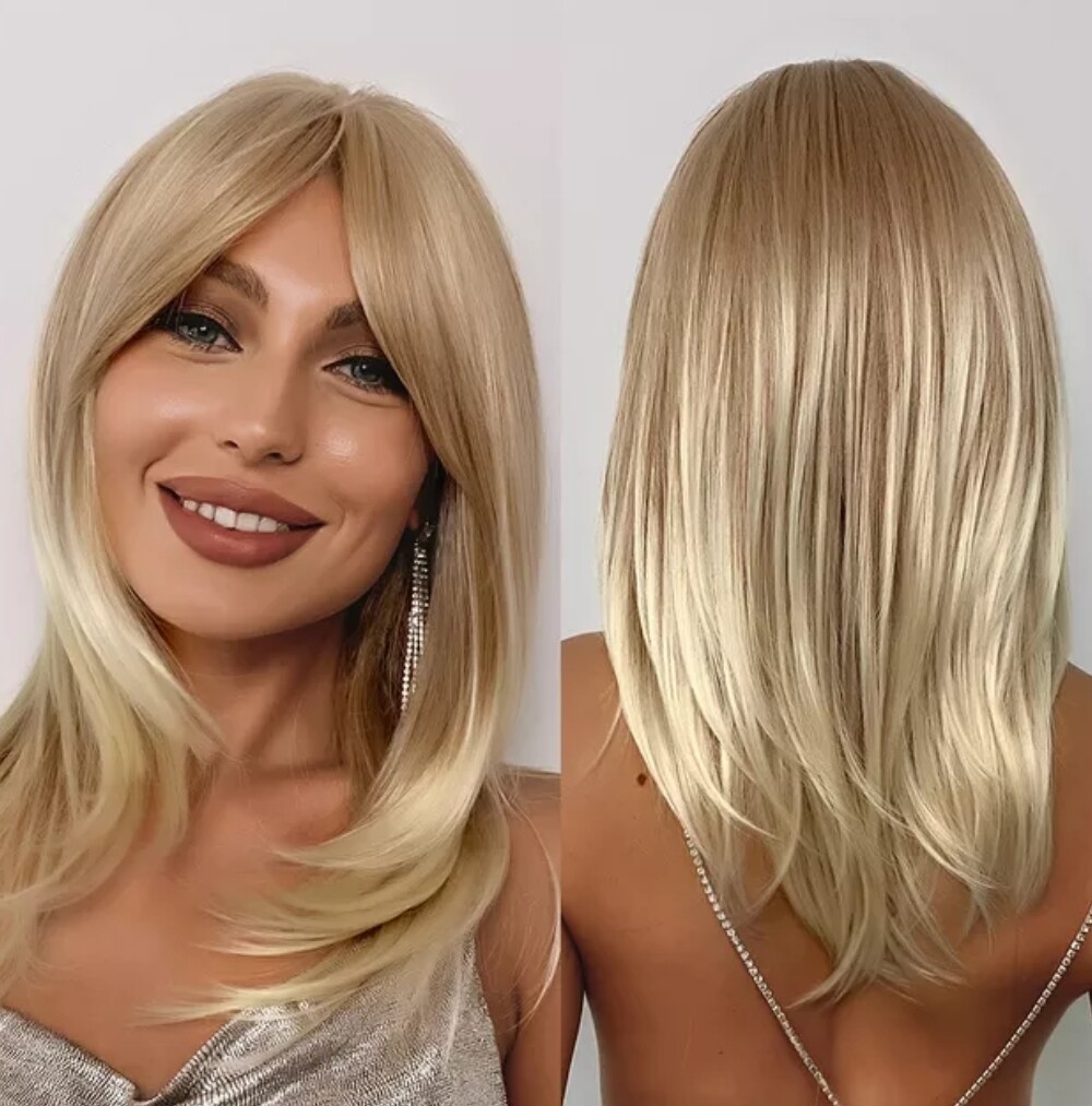 Bindy Wig | Blonde Layered with Highlights
