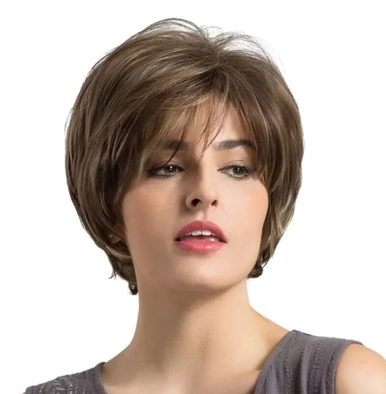 Ellie Wig | Medium Brown with Highlights Human Hair Blend