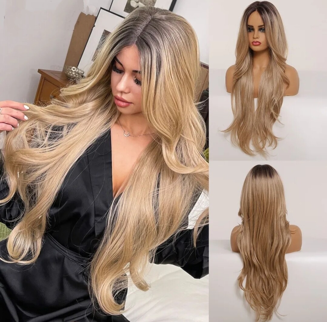 Remy Wig | Caramel Blonde Ombre Lace Front 