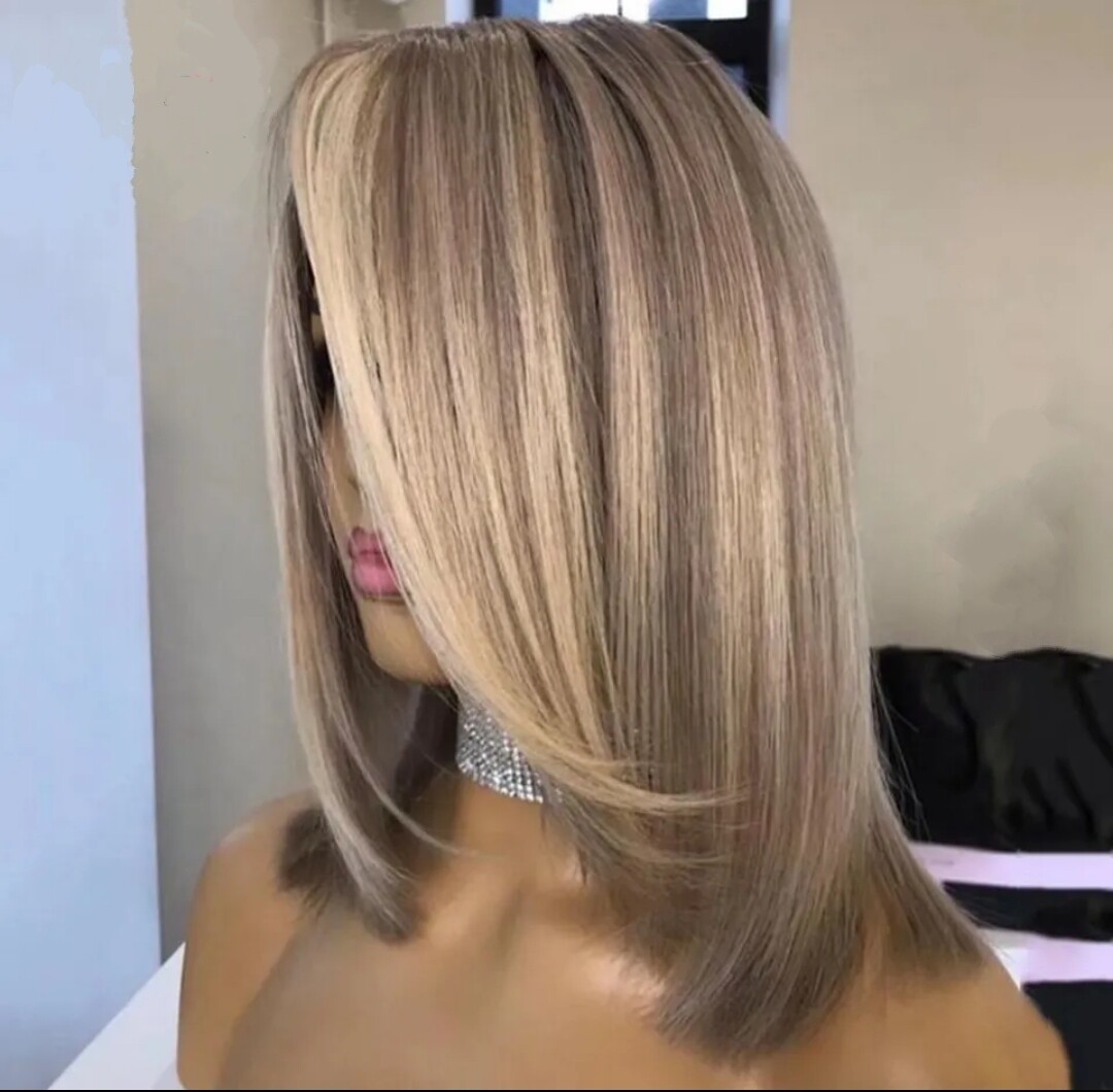 Laura Wig | Ash Blonde Highlight Human Hair Lace Front 