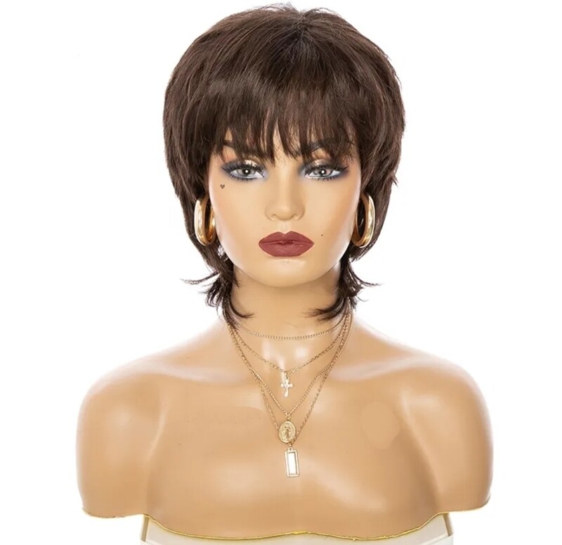 Mindee Wig | Dark Brown Human Hair Blend 