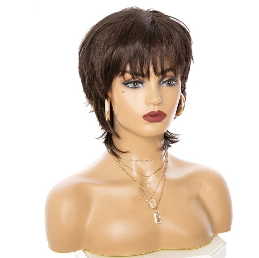 Mindee Wig | Dark Brown Human Hair Blend 