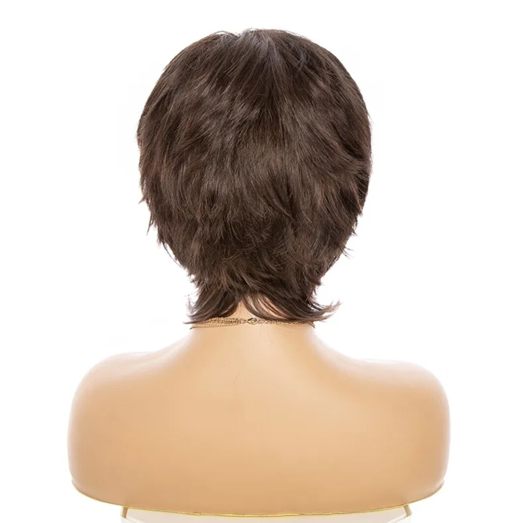 Mindee Wig | Dark Brown Human Hair Blend 