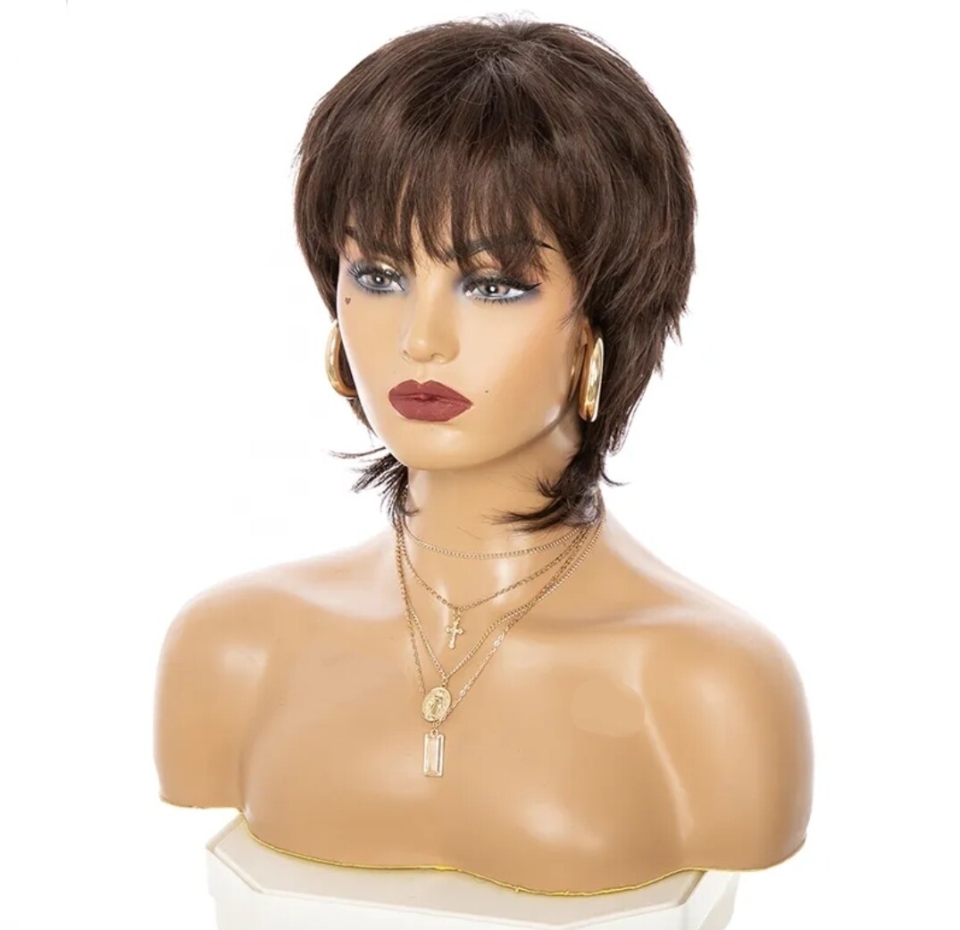 Mindee Wig | Dark Brown Human Hair Blend 