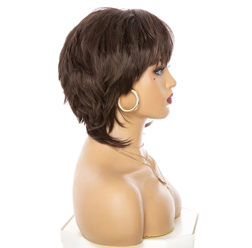 Mindee Wig | Dark Brown Human Hair Blend 