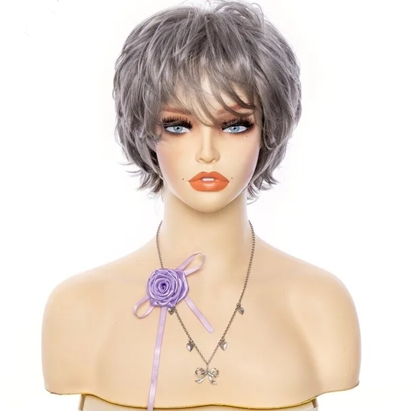 Naomi Wig | Pewter Human Hair Blend