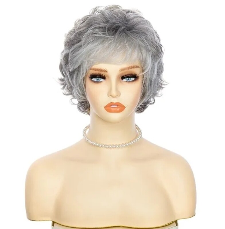 Jyelle Wig | Salt and Pepper Human Hair Blend 