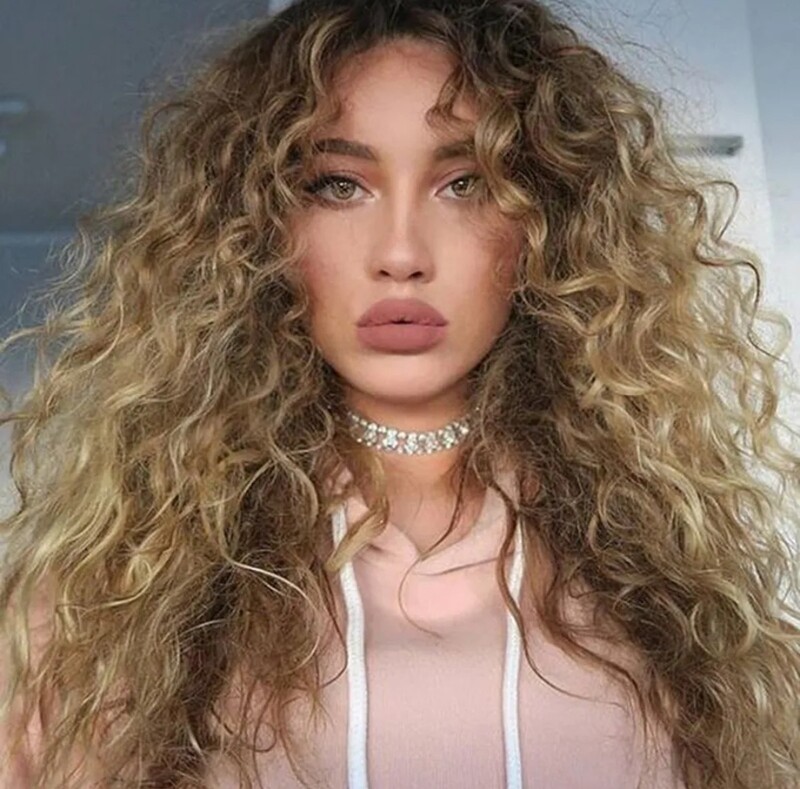Tania Wig | Dark Blonde Balayage Curly Lace Front