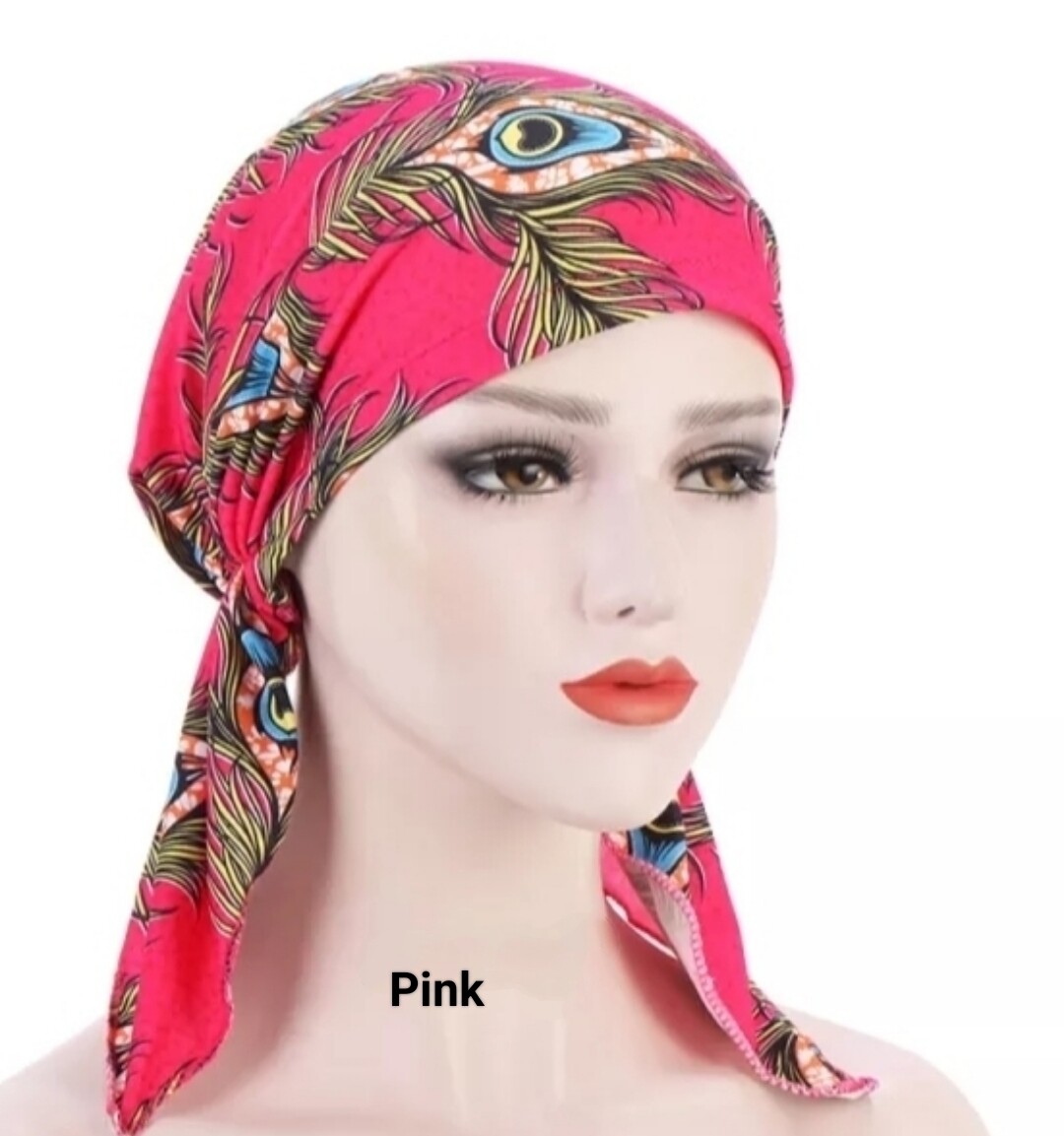 PRINTED TIE BACK TURBAN