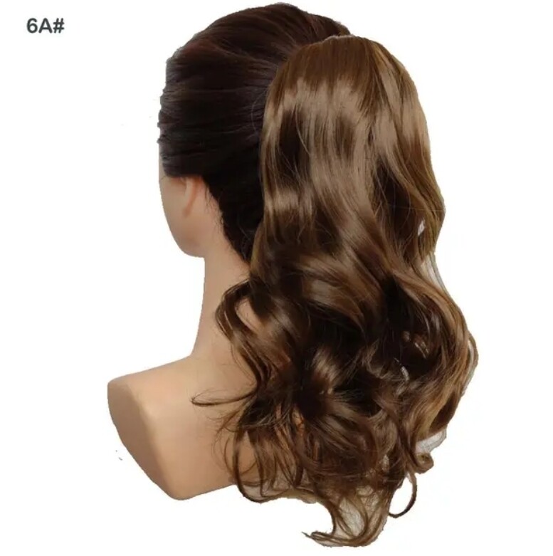 CLAW ON PONYTAIL EXTENSION BODY WAVE SYNTHETIC HAIR 16&quot;