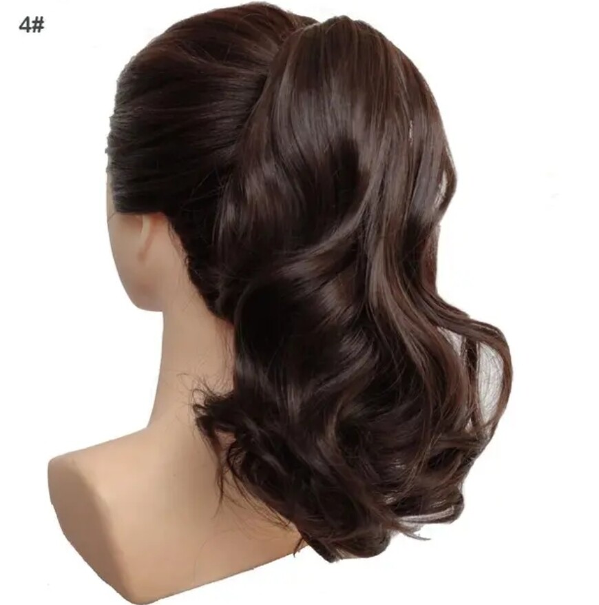 CLAW ON PONYTAIL EXTENSION BODY WAVE SYNTHETIC HAIR 16&quot;