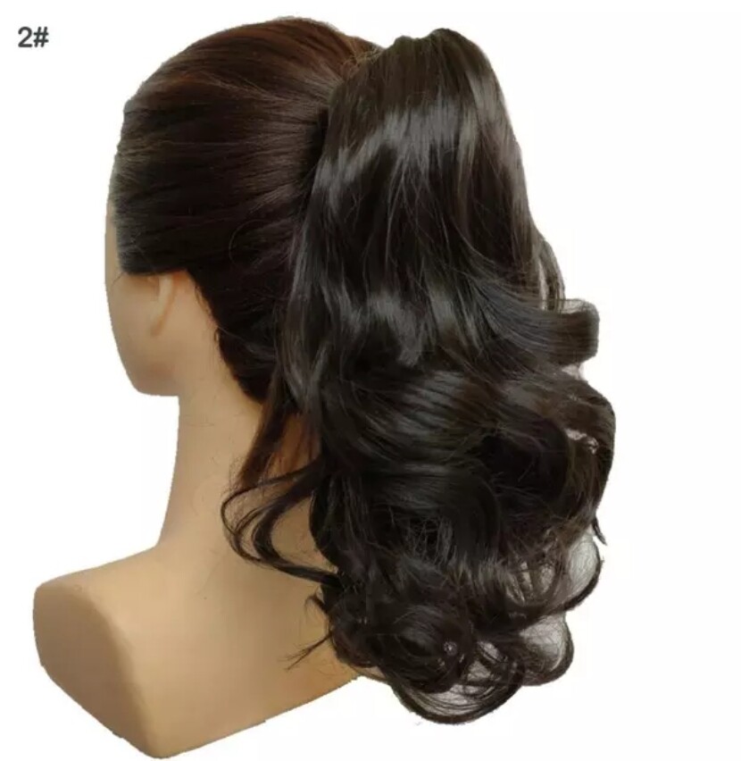 CLAW ON PONYTAIL EXTENSION BODY WAVE SYNTHETIC HAIR 16&quot;