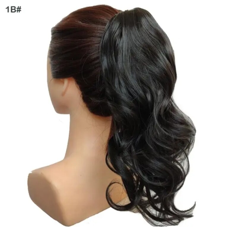 CLAW ON PONYTAIL EXTENSION BODY WAVE SYNTHETIC HAIR 16&quot;