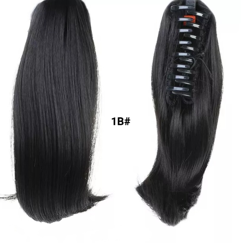 CLAW ON PONYTAIL EXTENSION STRAIGHT SYNTHETIC HAIR 8&quot;