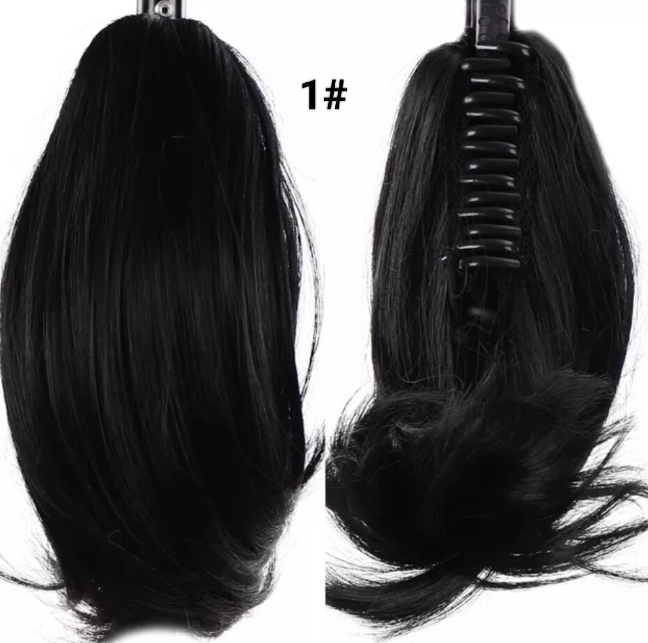 CLAW ON PONYTAIL EXTENSION STRAIGHT SYNTHETIC HAIR 8&quot;