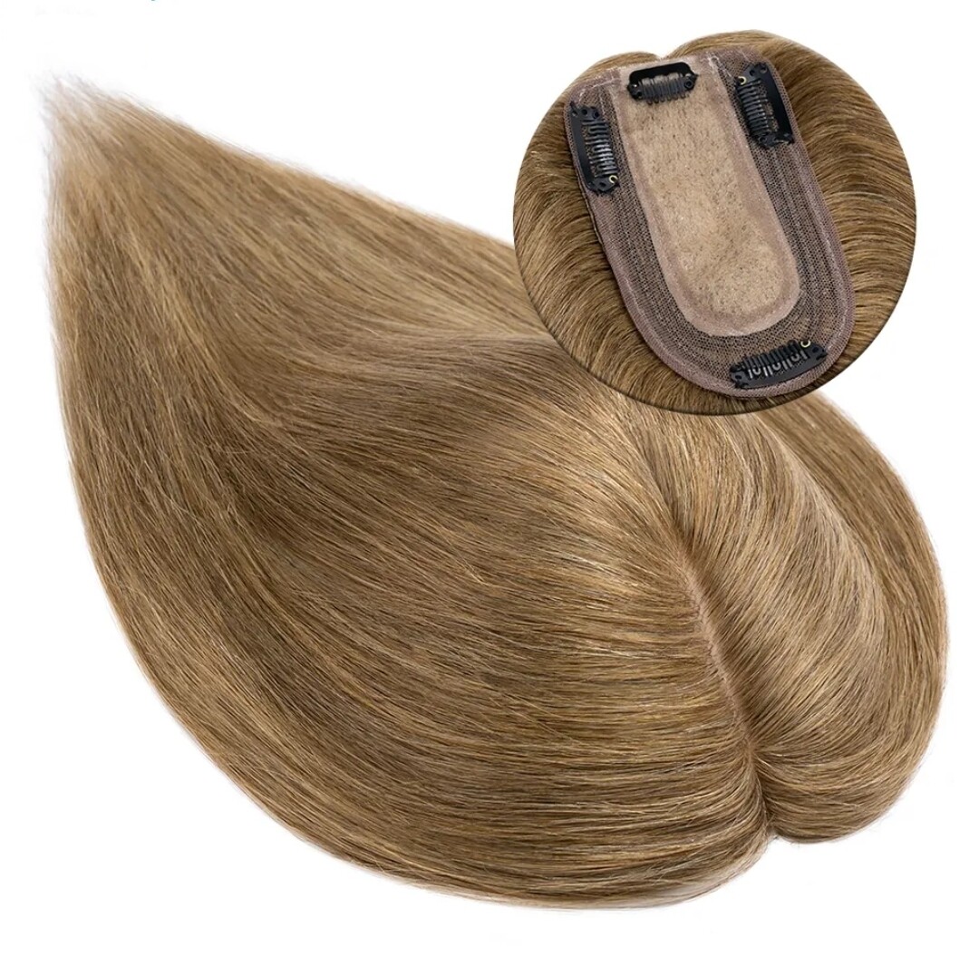 HUMAN HAIR TOPPER Silk Base 7x13cm