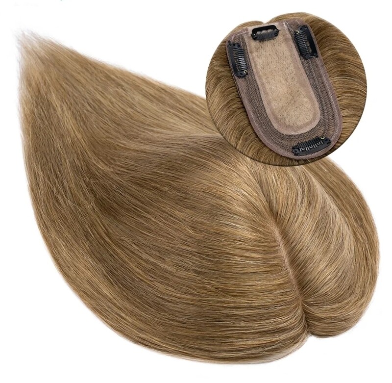 HUMAN HAIR TOPPER Silk Base 7x13cm