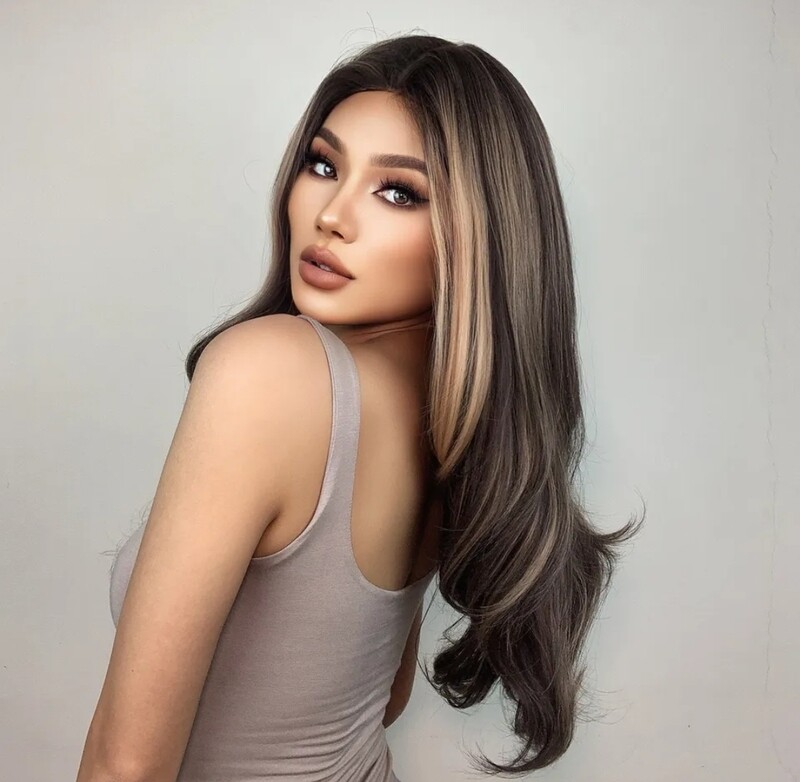 Dakota Wig | Chocolate Brown with Highlights Lace Front 