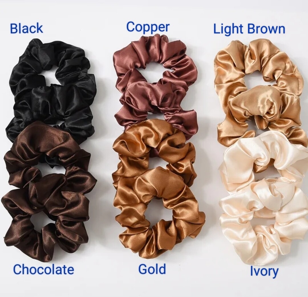 SATIN &amp; VELVET HAIR SCRUNCHIE