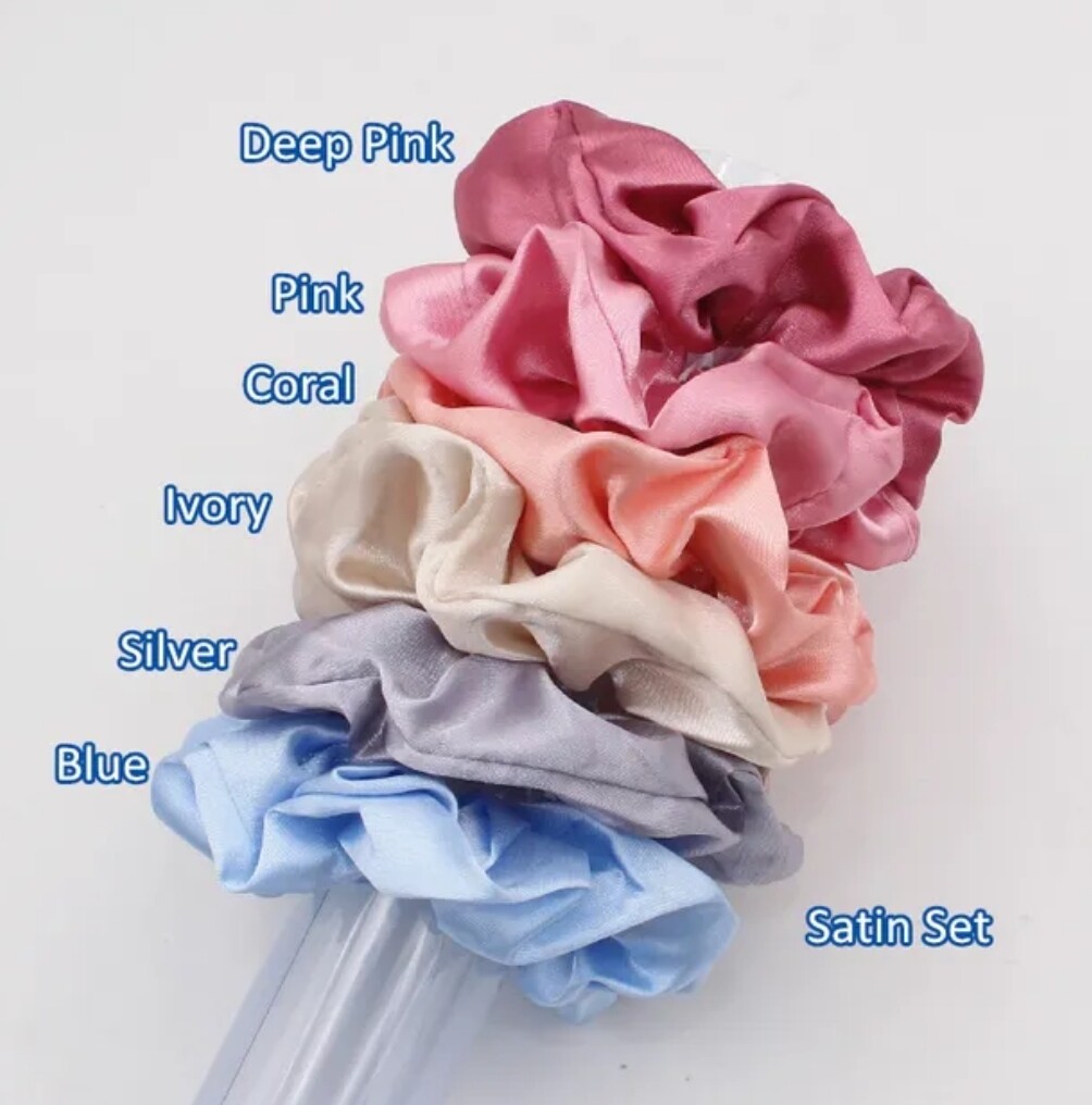 SATIN &amp; VELVET HAIR SCRUNCHIE