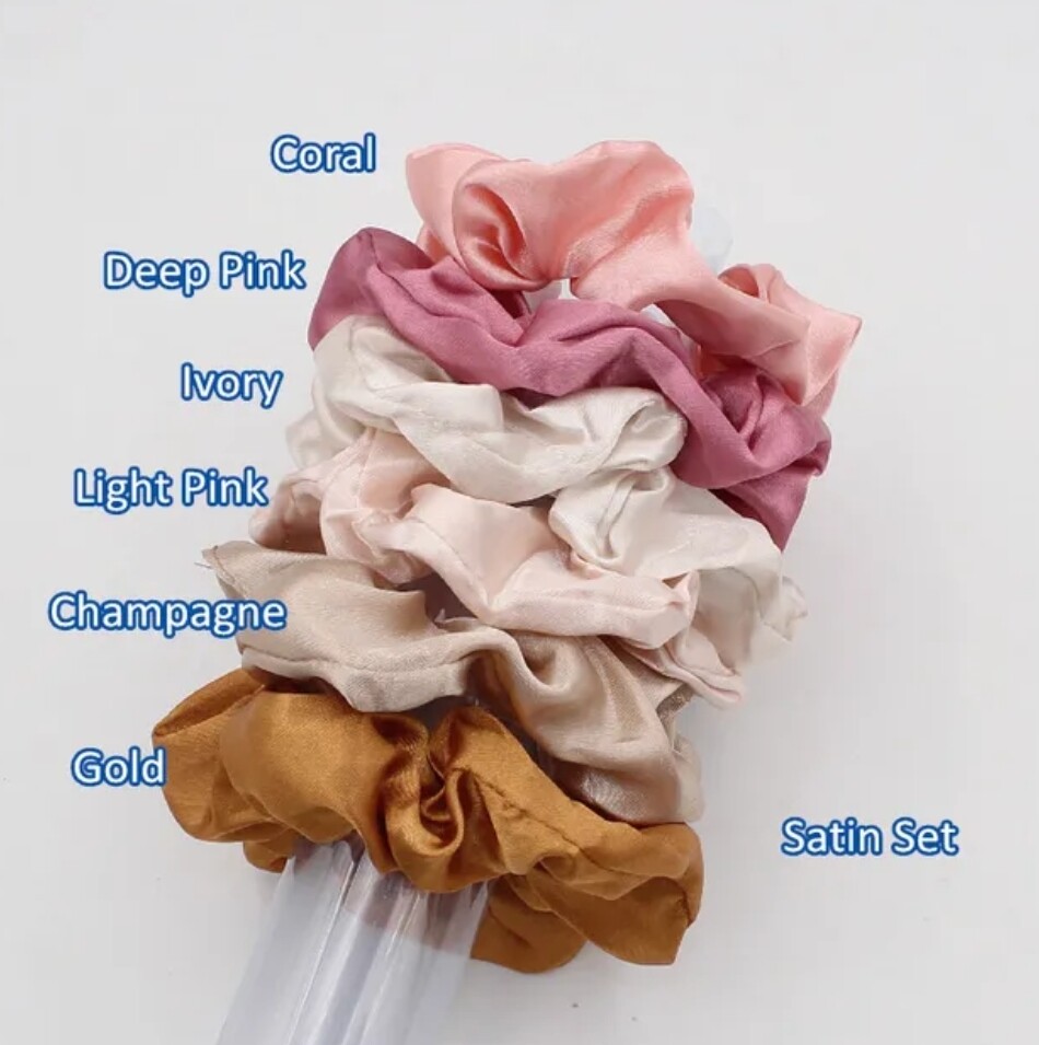 SATIN &amp; VELVET HAIR SCRUNCHIE