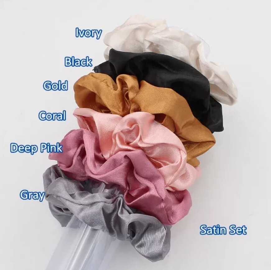 SATIN &amp; VELVET HAIR SCRUNCHIE