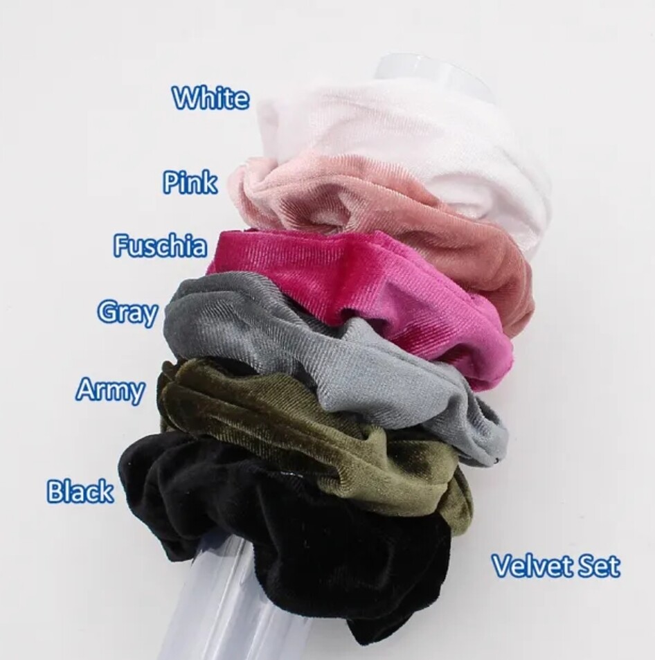 SATIN &amp; VELVET HAIR SCRUNCHIE