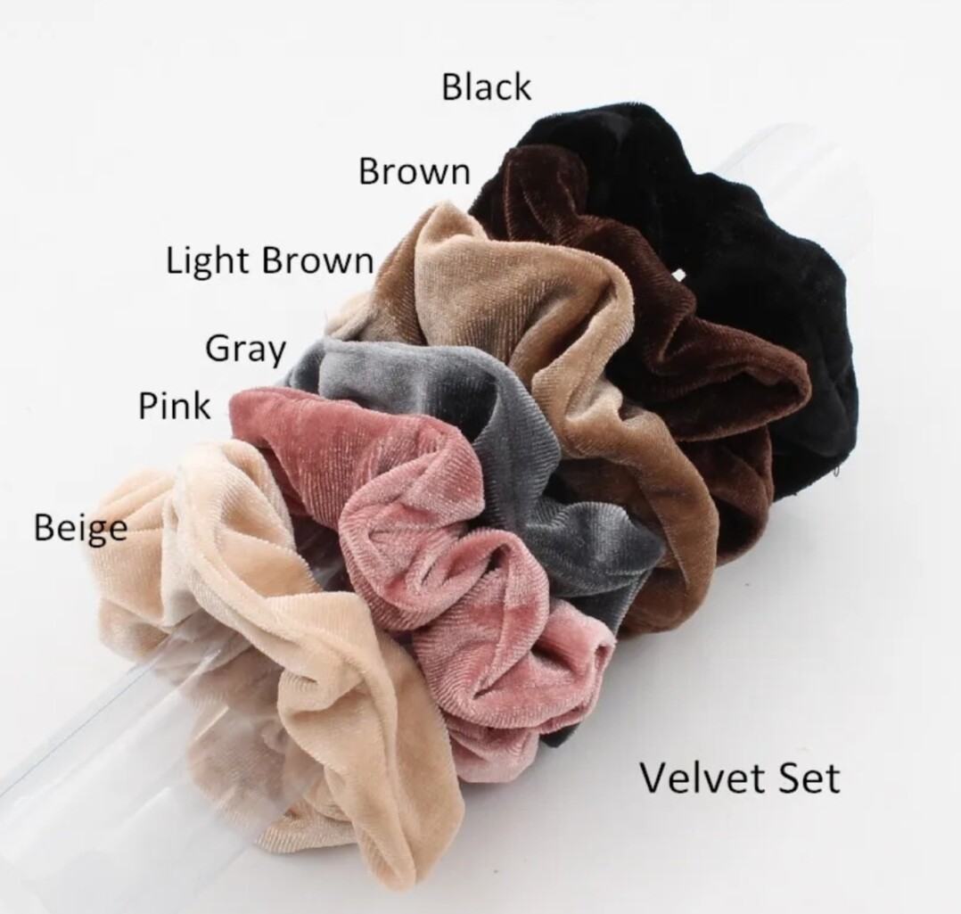 SATIN &amp; VELVET HAIR SCRUNCHIE