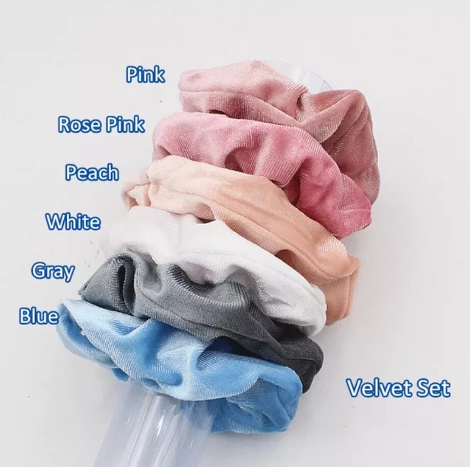 SATIN &amp; VELVET HAIR SCRUNCHIE