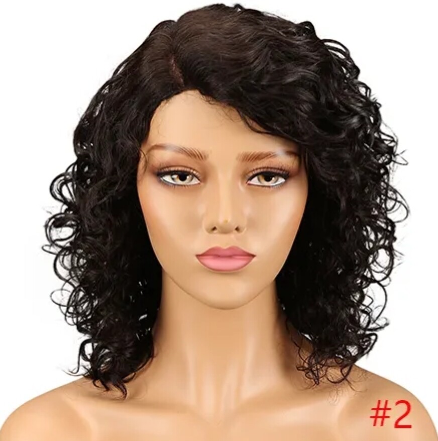 Dora Wigs | Curly Side Part Lace Human Hair