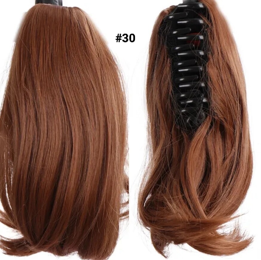 CLAW ON PONYTAIL EXTENSION STRAIGHT SYNTHETIC HAIR 8&quot;
