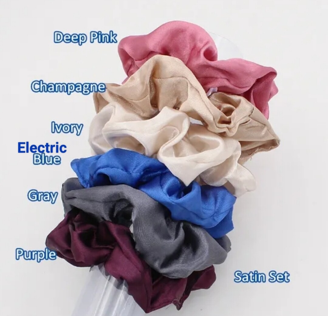 SATIN &amp; VELVET HAIR SCRUNCHIE