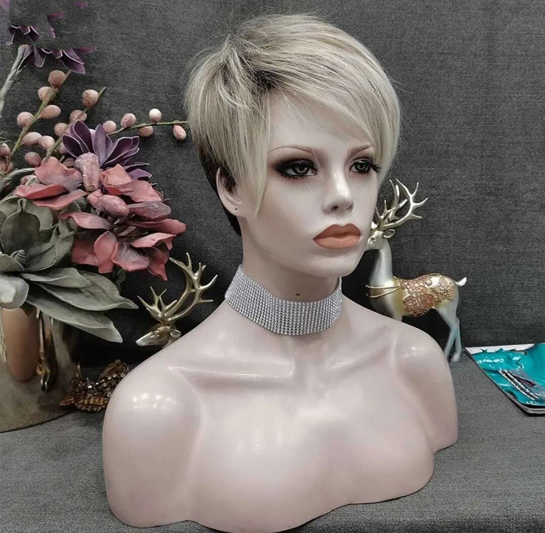 Reagan Wig | Ash Blonde Ombre Human Hair Blend 
